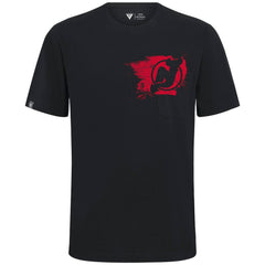 New Jersey Devils Levelwear Focal Blasted T-Shirt - Black | NHL Lifestyle