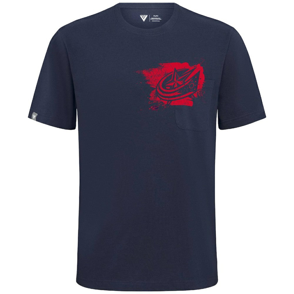Columbus Blue Jackets Levelwear Focal Blasted T-Shirt - Navy | NHL discount
