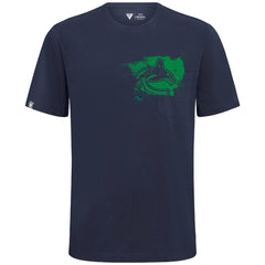 Vancouver Canucks Levelwear Focal Blasted T-Shirt - Navy | NHL near me