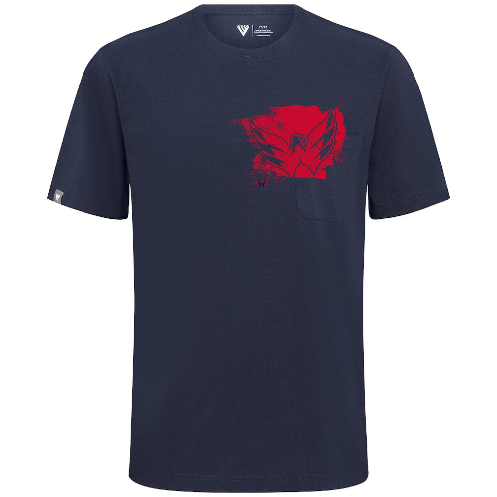 Washington Capitals Levelwear Focal Blasted T-Shirt - Navy | NHL Lifestyle