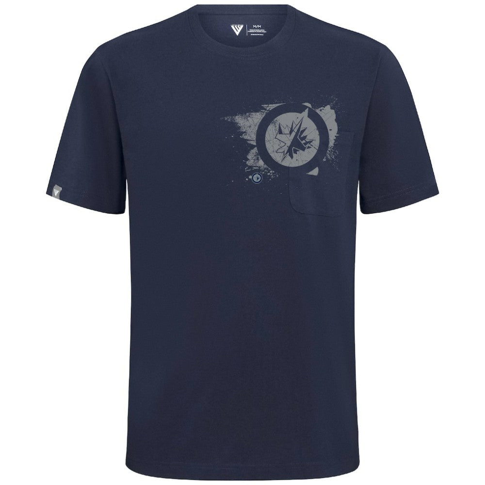 Winnipeg Jets Levelwear Focal Blasted T-Shirt - Navy | NHL Lifestyle