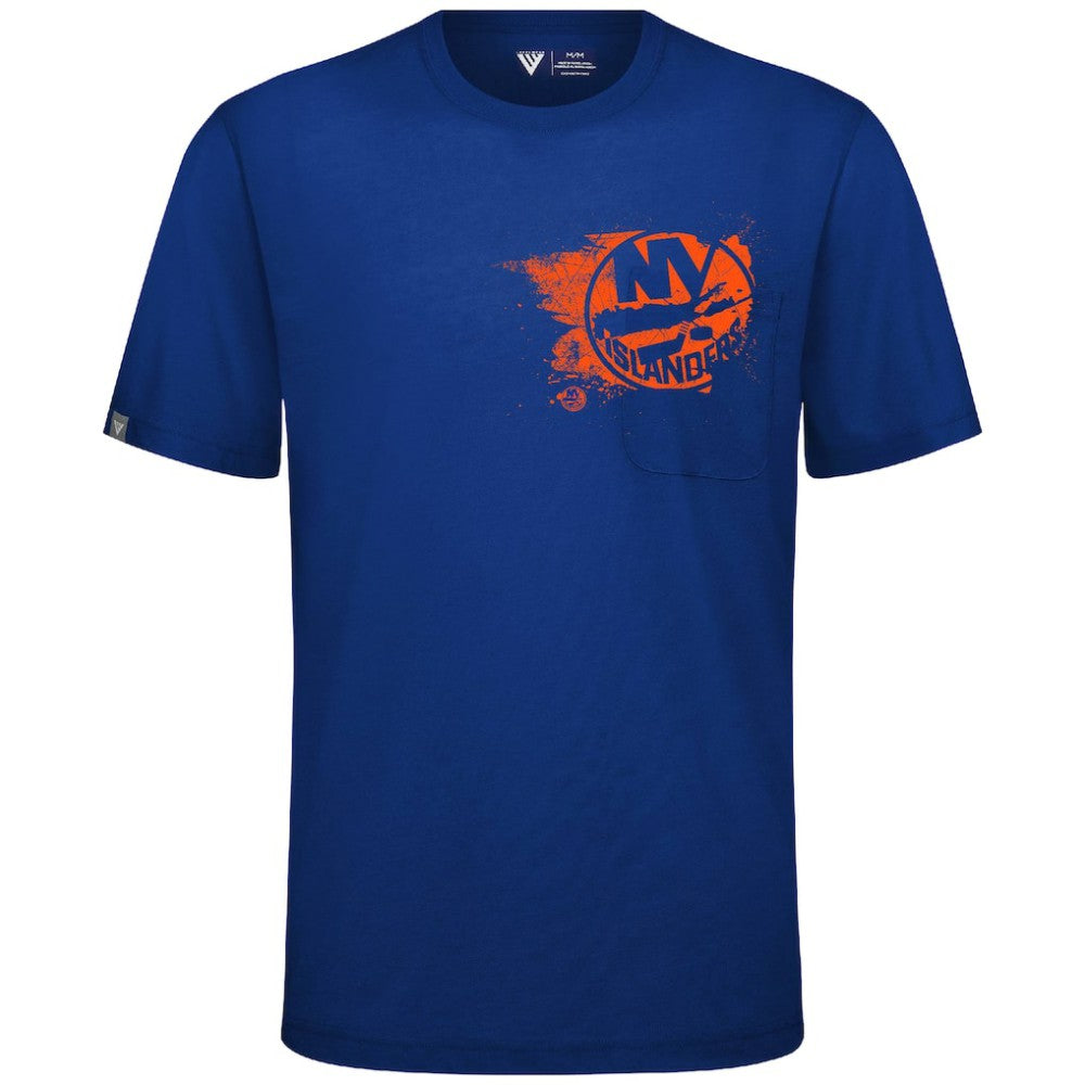 New York Islanders Levelwear Focal Blasted T-Shirt - Royal | NHL Lifestyle