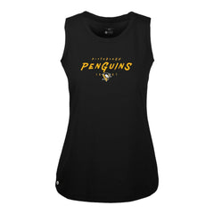 Pittsburgh Penguins Levelwear Women's Macy Scratched Tank Top - Black | NHL near me