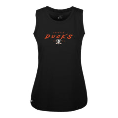 Anaheim Ducks Levelwear Women's Macy Scratched Tank Top - Black | NHL near me