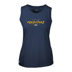 Nashville Predators Levelwear Women's Macy Scratched Tank Top - Navy | NHL near me