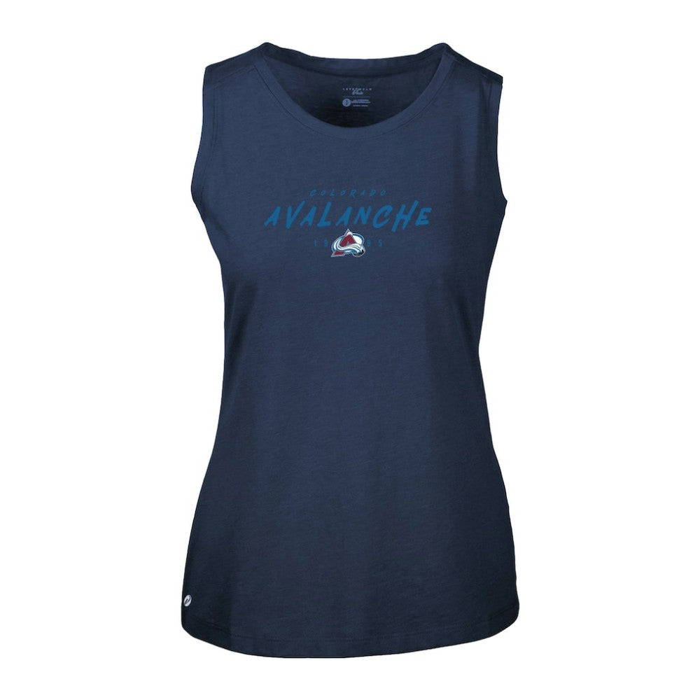 Colorado Avalanche Levelwear Women's Macy Scratched Tank Top - Navy | NHL discount