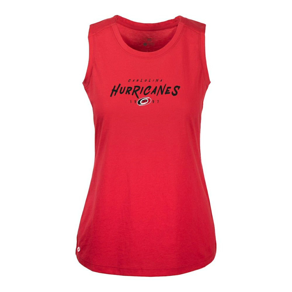 Carolina Hurricanes Levelwear Women's Macy Scratched Tank Top - Red | NHL Clearance