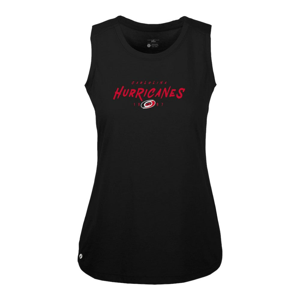 Carolina Hurricanes Levelwear Women's Macy Scratched Tank Top - Black | NHL sale