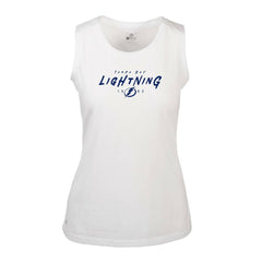 Tampa Bay Lightning Levelwear Women's Macy Scratched Tank Top - White | NHL online