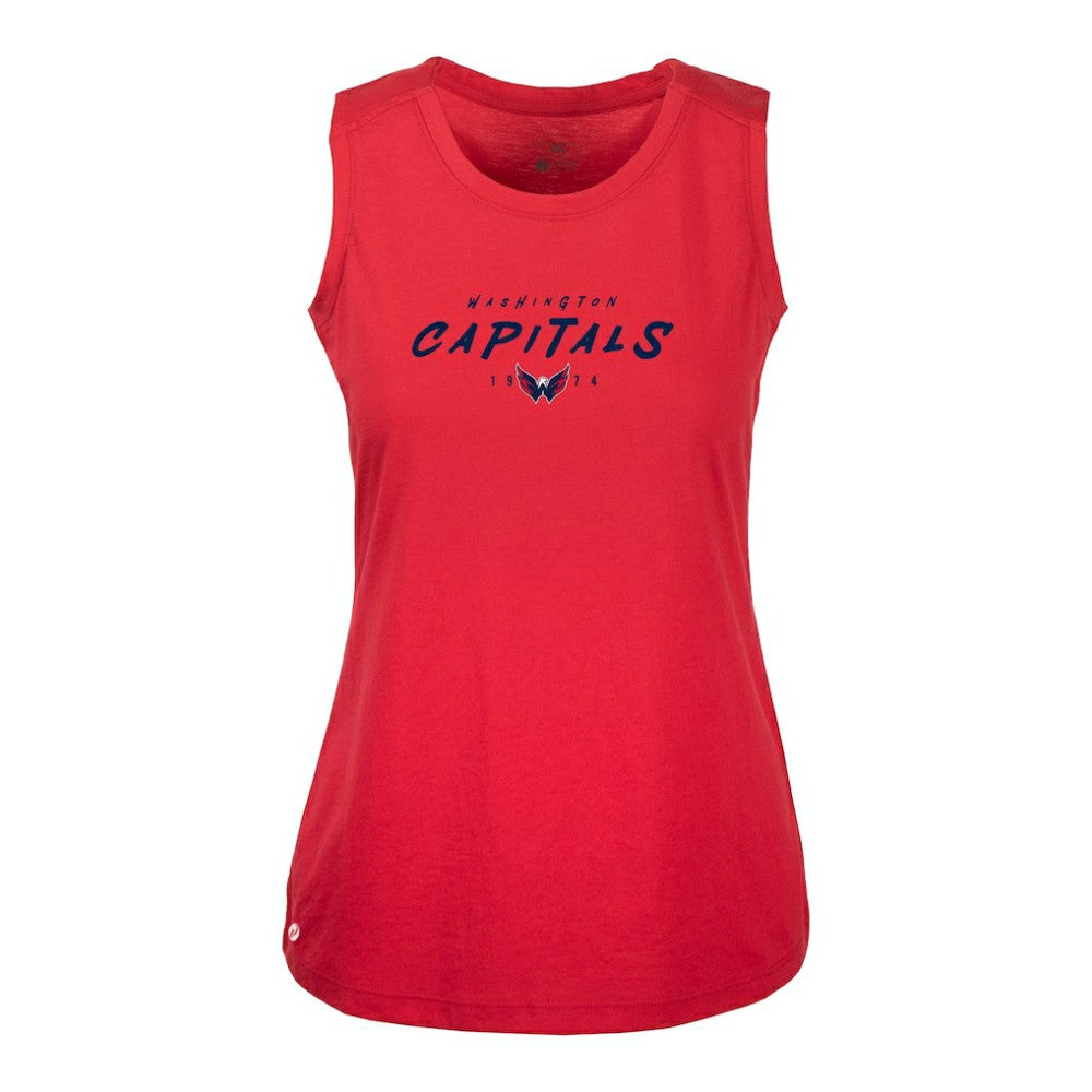 Washington Capitals Levelwear Women's Macy Scratched Tank Top - Red | NHL Lifestyle