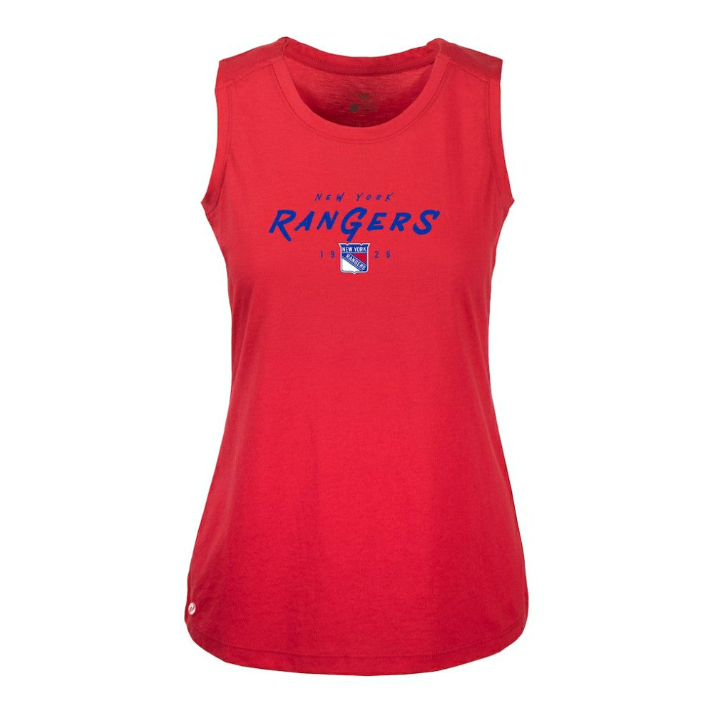 New York Rangers Levelwear Women's Macy Scratched Tank Top - Red | NHL Clearance