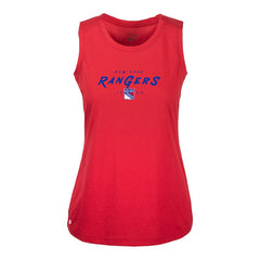 New York Rangers Levelwear Women's Macy Scratched Tank Top - Red | NHL Clearance