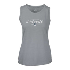 Vancouver Canucks Levelwear Women's Macy Scratched Tank Top - Gray | NHL discount