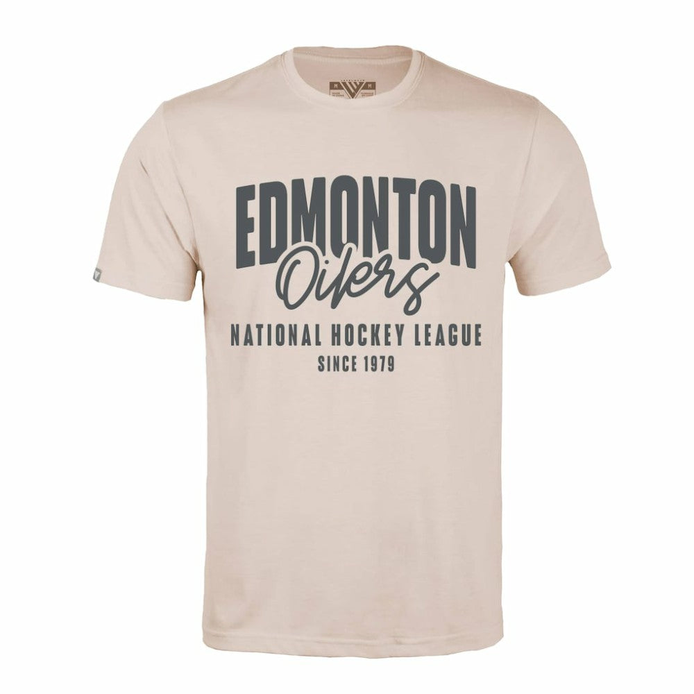 Edmonton Oilers Levelwear Richmond Response T-Shirt - Khaki | NHL Clearance
