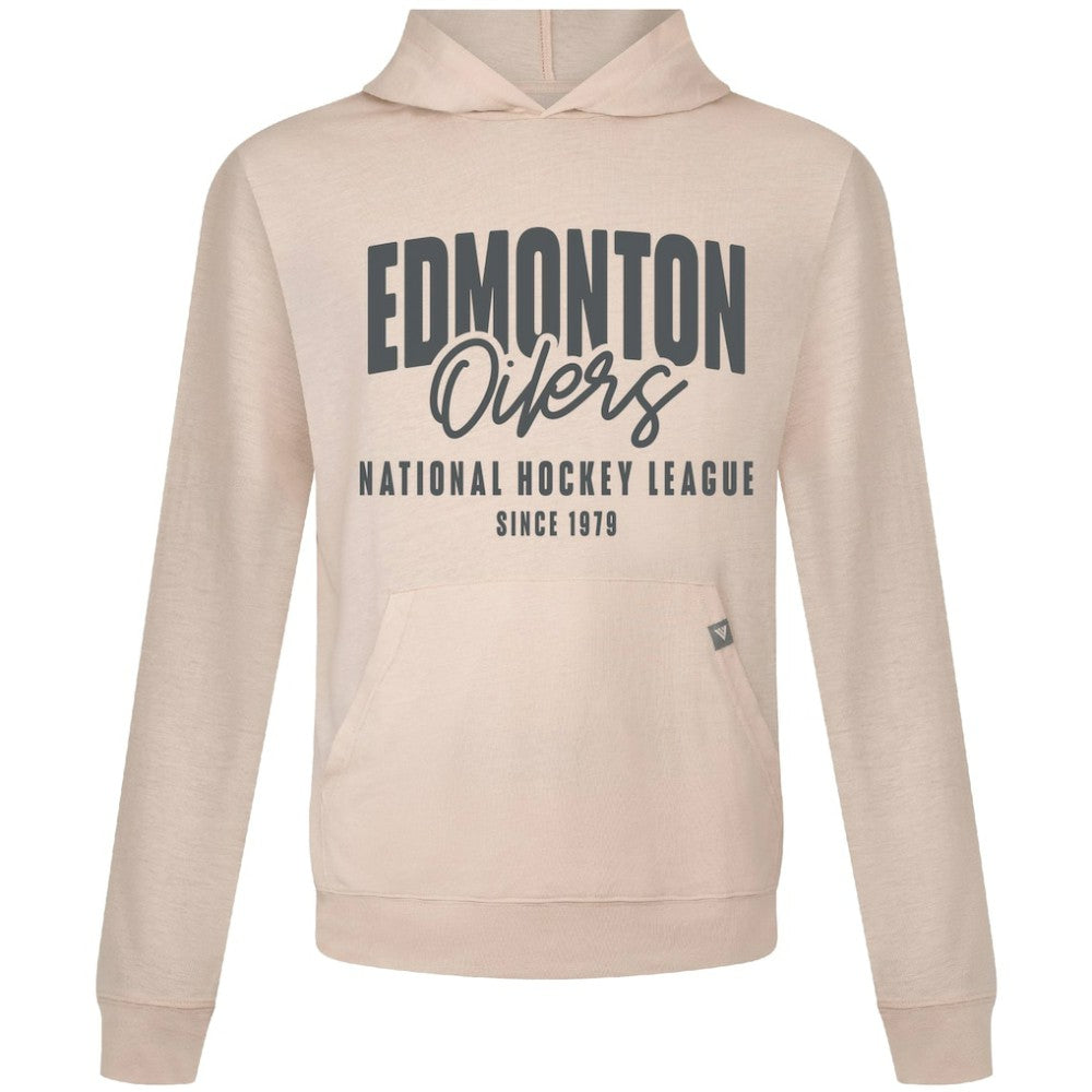Edmonton Oilers Levelwear Relay Response Pullover Hoodie - Khaki | NHL Lifestyle