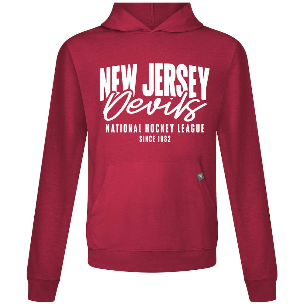 New Jersey Devils Levelwear Relay Response Pullover Hoodie - Red | NHL Lifestyle
