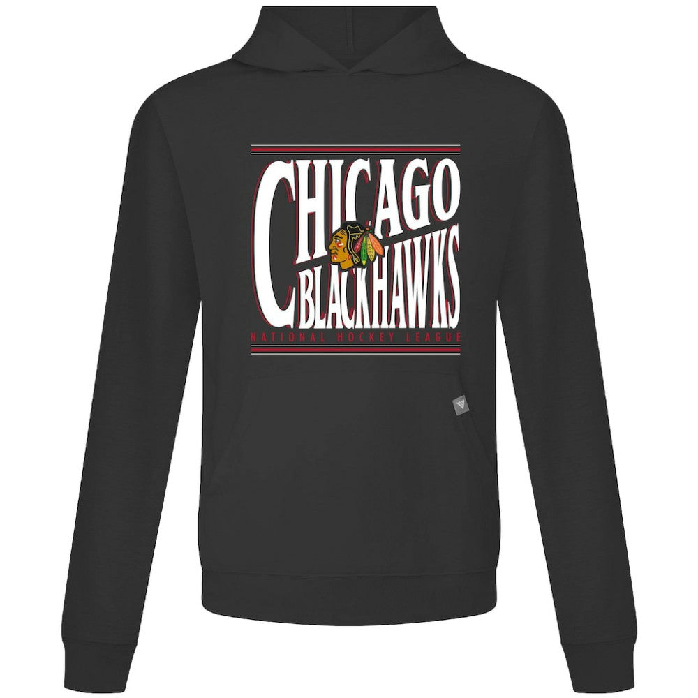 Chicago Blackhawks Levelwear Relay Powerhouse Pullover Hoodie - Black | NHL Clearance