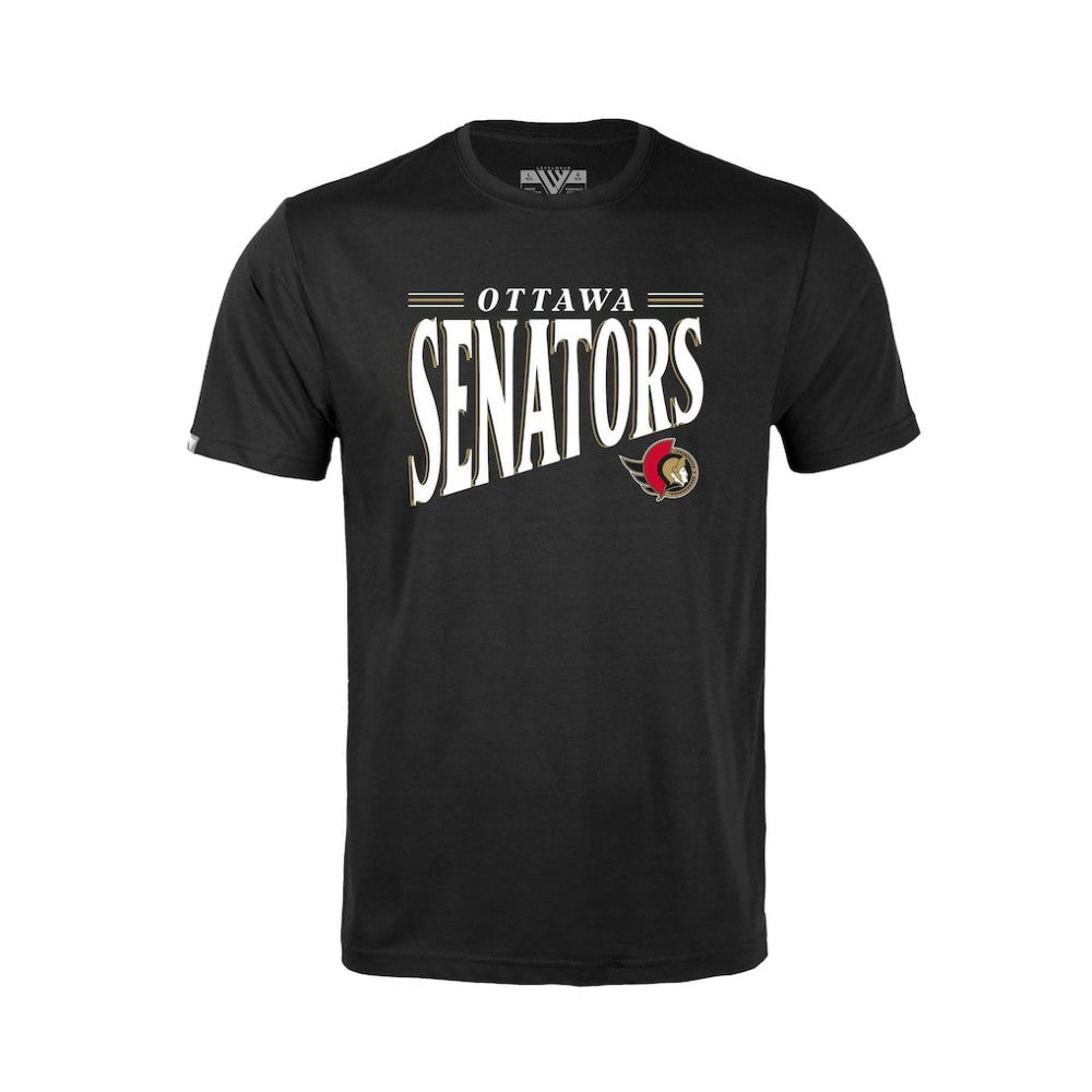 Ottawa Senators Levelwear Youth Little Richmond Tally T-Shirt - Black | NHL Lifestyle