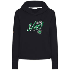 Dallas Stars Levelwear Women's Sweet Sizzle Tri-Blend Cropped Pullover Hoodie - Black | NHL Clearance