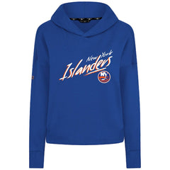New York Islanders Levelwear Women's Sweet Sizzle Tri-Blend Cropped Pullover Hoodie - Royal | NHL Clearance