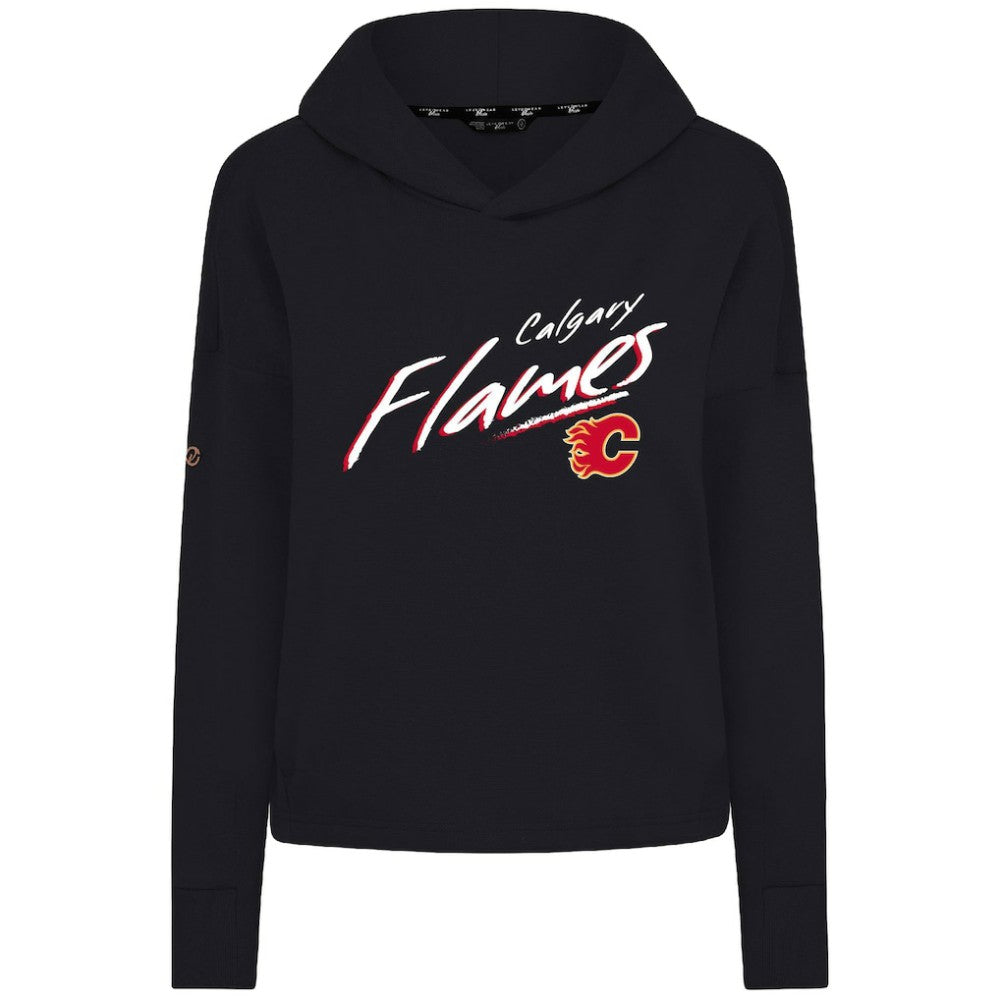 Calgary Flames Levelwear Women's Sweet Sizzle Tri-Blend Cropped Pullover Hoodie - Black | NHL online