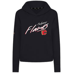 Calgary Flames Levelwear Women's Sweet Sizzle Tri-Blend Cropped Pullover Hoodie - Black | NHL online