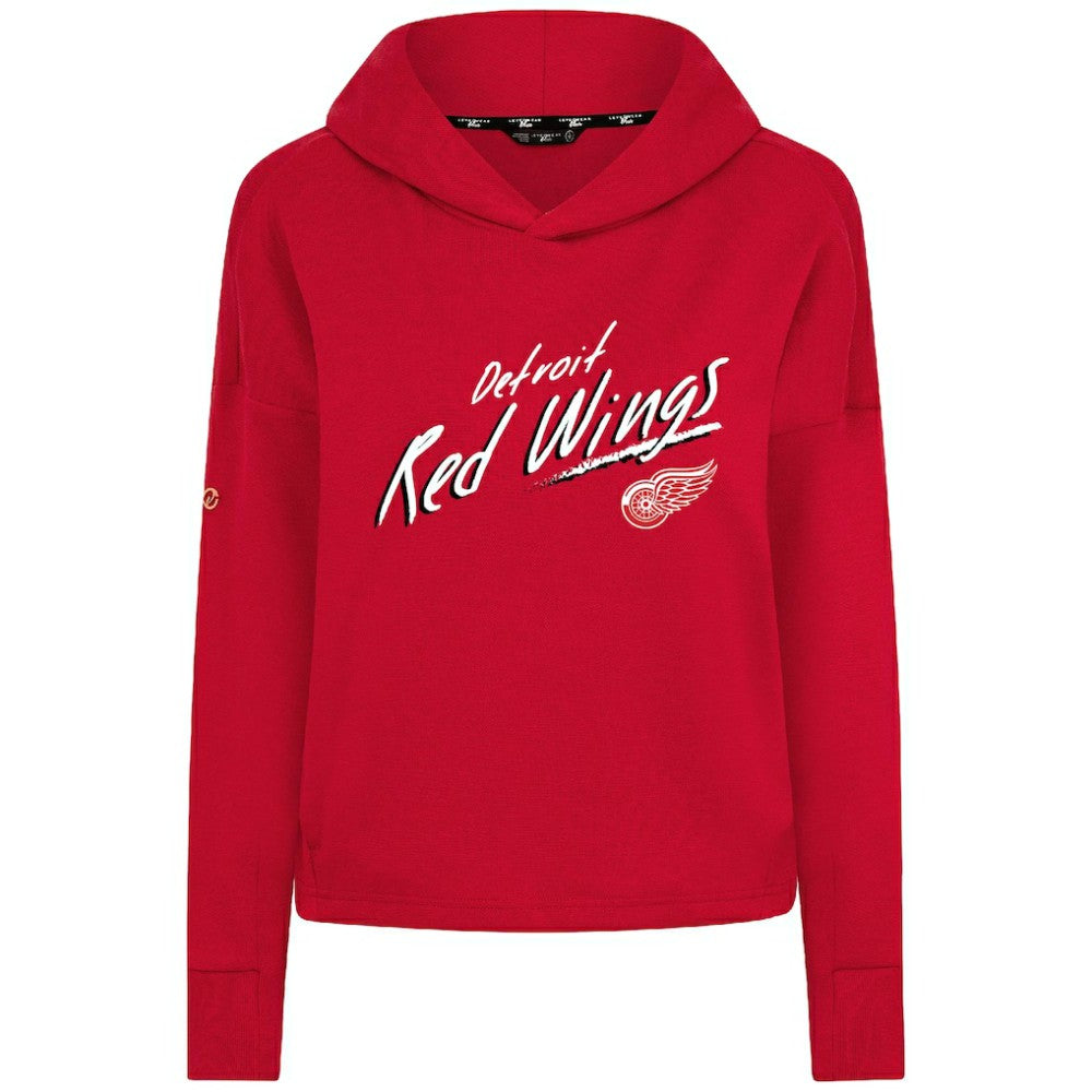 Detroit Red Wings Levelwear Women's Sweet Sizzle Tri-Blend Cropped Pullover Hoodie - Red | NHL discount