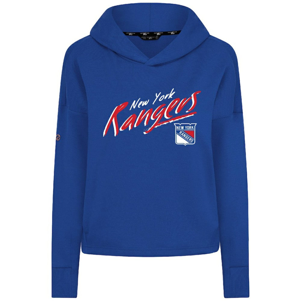 New York Rangers Levelwear Women's Sweet Sizzle Tri-Blend Cropped Pullover Hoodie - Royal | NHL sale