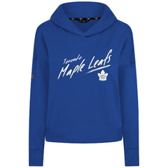 Toronto Maple Leafs Levelwear Women's Sweet Sizzle Tri-Blend Cropped Pullover Hoodie - Royal | NHL Lifestyle