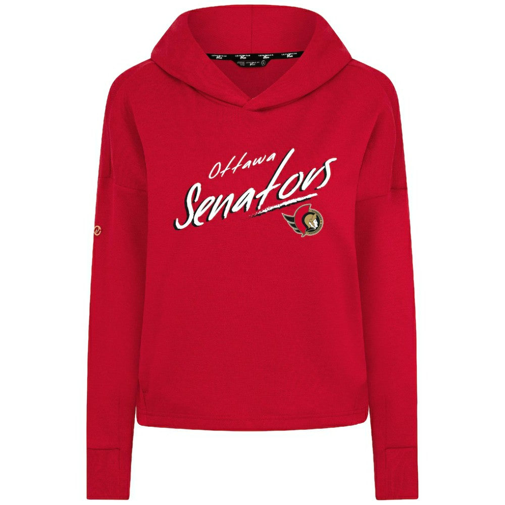 Ottawa Senators Levelwear Women's Sweet Sizzle Tri-Blend Cropped Pullover Hoodie - Red | NHL near me