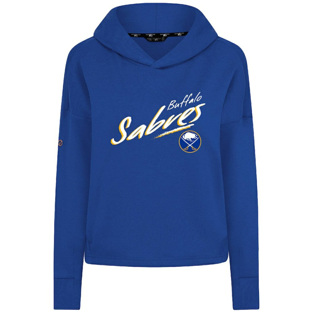 Buffalo Sabres Levelwear Women's Sweet Sizzle Tri-Blend Cropped Pullover Hoodie - Royal | NHL near me