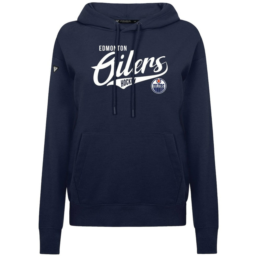 Edmonton Oilers Levelwear Women's Adorn Glide Pullover Hoodie - Navy | NHL on sale