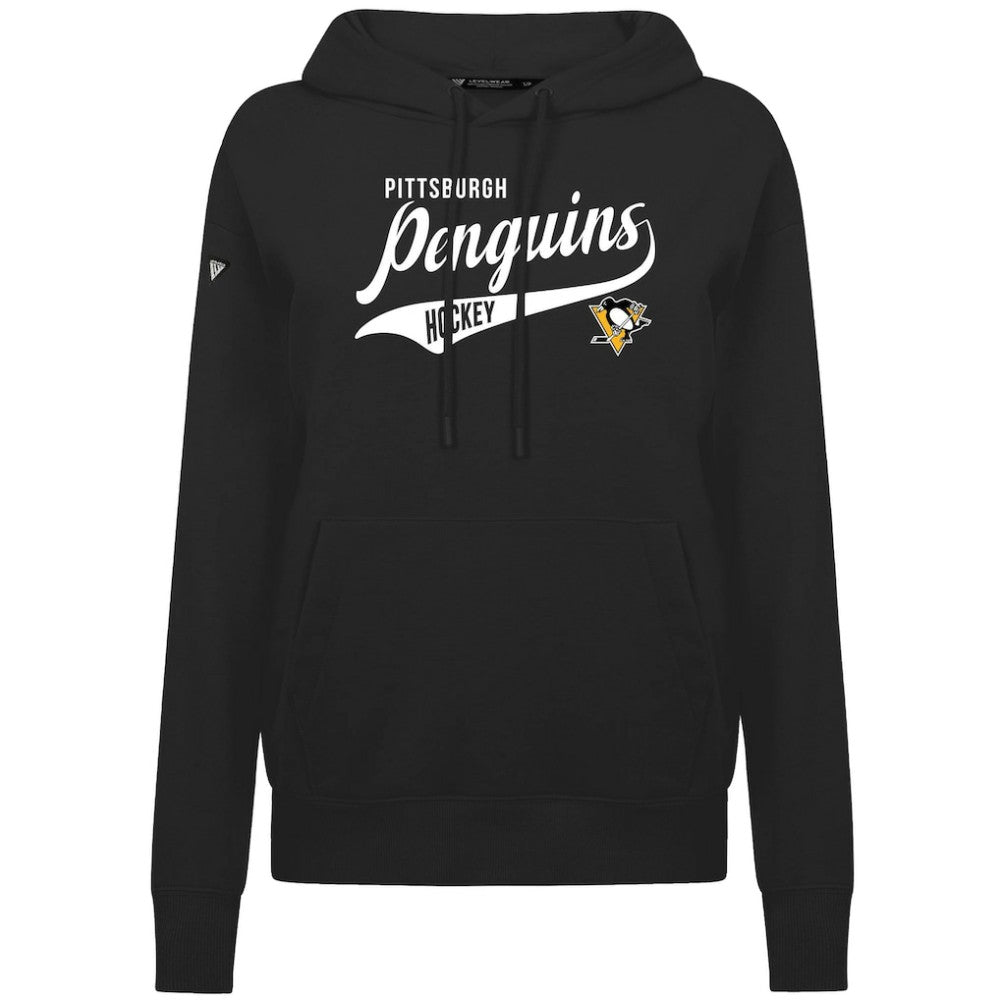 Pittsburgh Penguins Levelwear Women's Adorn Glide Pullover Hoodie - Black | NHL Lifestyle