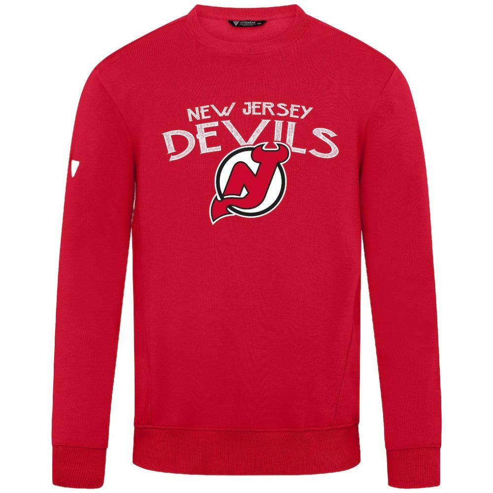 New Jersey Devils Levelwear Zane Mission Sweatshirt - Red | NHL Lifestyle