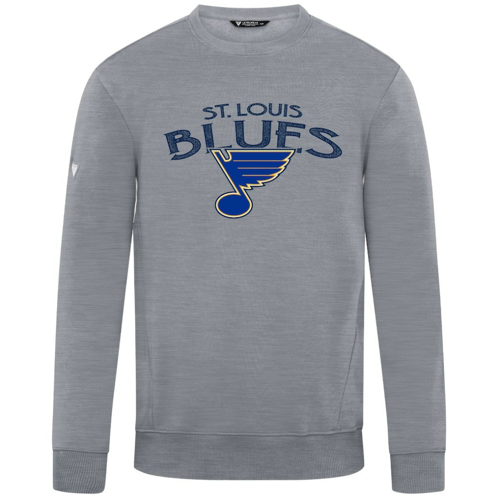 St. Louis Blues Levelwear Zane Mission Sweatshirt - Gray | NHL discount