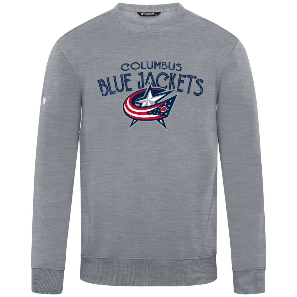 Columbus Blue Jackets Levelwear Zane Mission Sweatshirt - Gray | NHL Lifestyle
