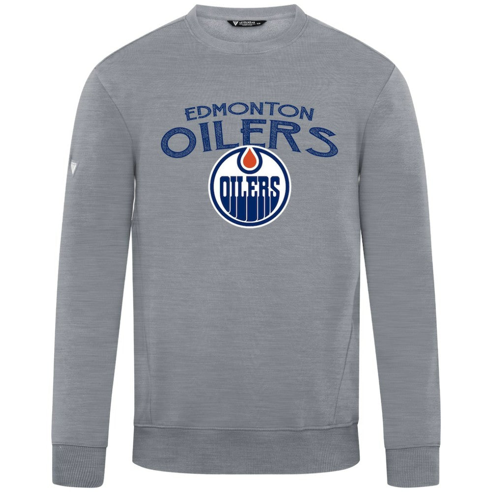 Edmonton Oilers Levelwear Zane Mission Sweatshirt - Gray | NHL Lifestyle