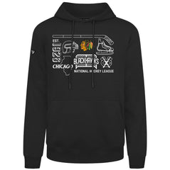 Chicago Blackhawks Levelwear Podium Campaign Pullover Hoodie - Black | NHL Lifestyle