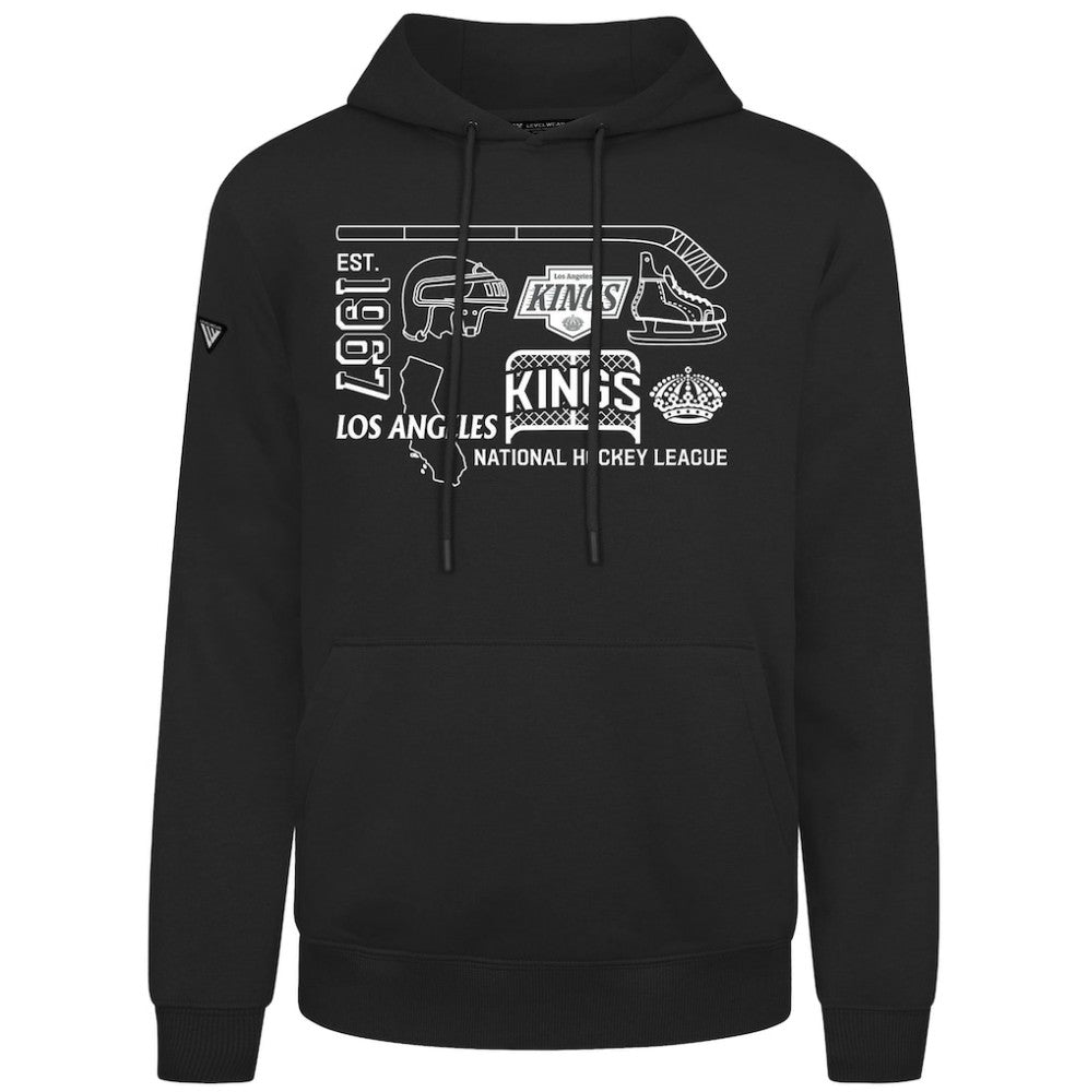 Los Angeles Kings Levelwear Podium Campaign Pullover Hoodie - Black | NHL sale