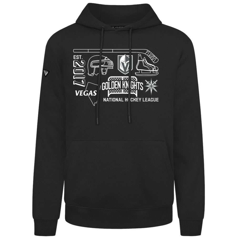 Vegas Golden Knights Levelwear Podium Campaign Pullover Hoodie - Black | NHL Lifestyle