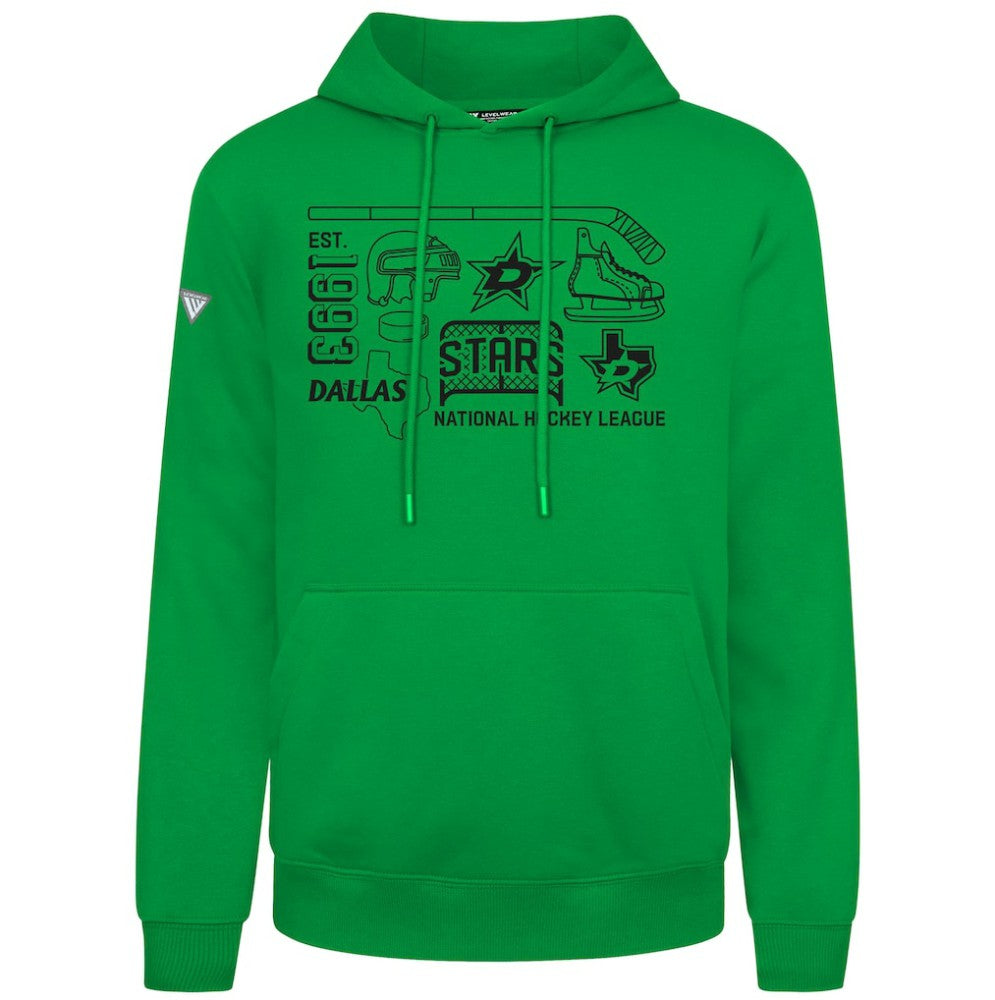 Dallas Stars Levelwear Podium Campaign Pullover Hoodie - Green | NHL discount
