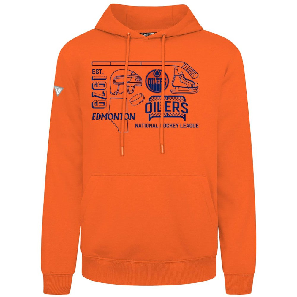 Edmonton Oilers Levelwear Podium Campaign Pullover Hoodie - Orange | NHL online