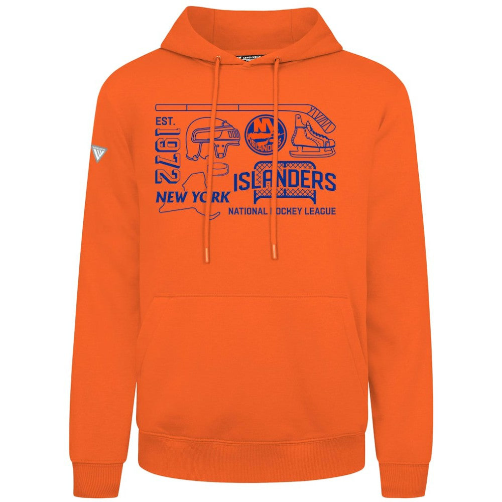 New York Islanders Levelwear Podium Campaign Pullover Hoodie - Orange | NHL Clearance