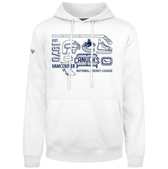 Vancouver Canucks Levelwear Podium Campaign Pullover Hoodie - White | NHL near me