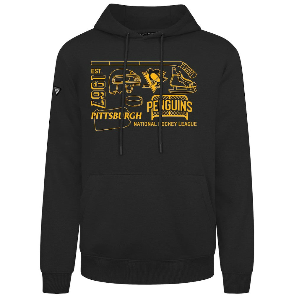 Pittsburgh Penguins Levelwear Podium Campaign Pullover Hoodie - Black | NHL online