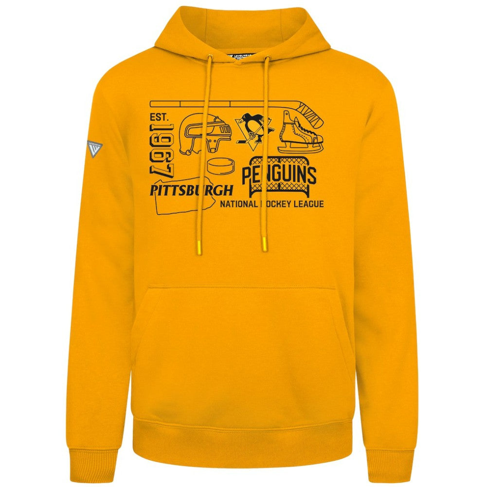 Pittsburgh Penguins Levelwear Podium Campaign Pullover Hoodie - Gold | NHL online
