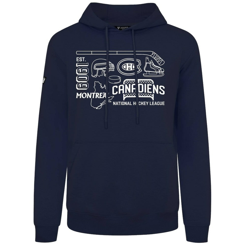 Montreal Canadiens Levelwear Podium Campaign Pullover Hoodie - Navy | NHL sale