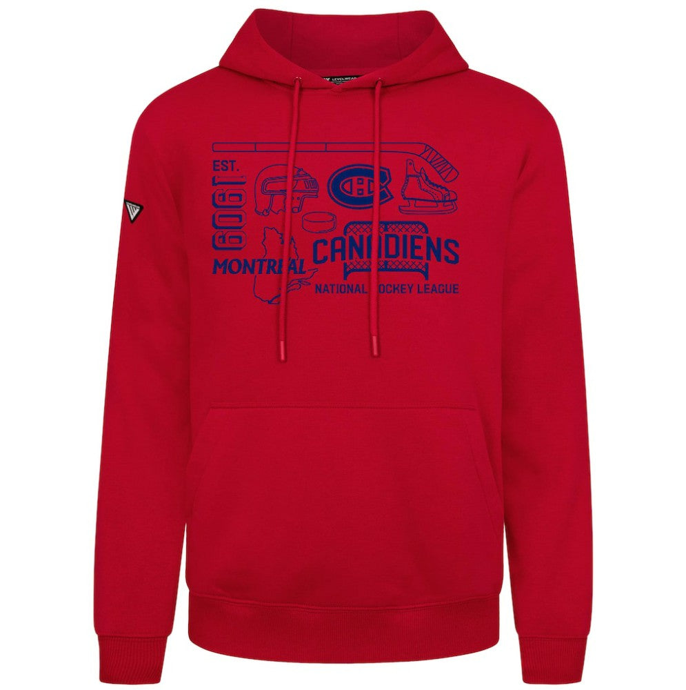 Montreal Canadiens Levelwear Podium Campaign Pullover Hoodie - Red | NHL sale