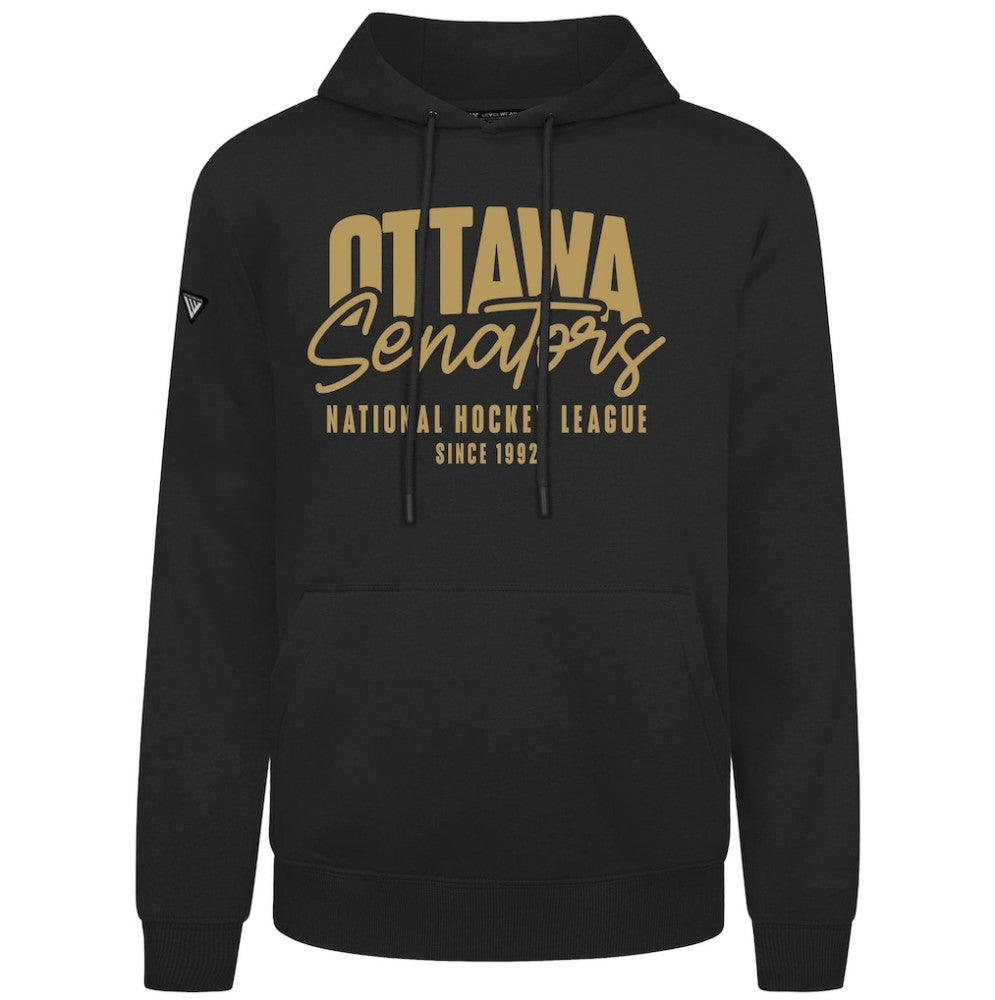 Ottawa Senators Levelwear Podium Response Pullover Hoodie - Black | NHL near me