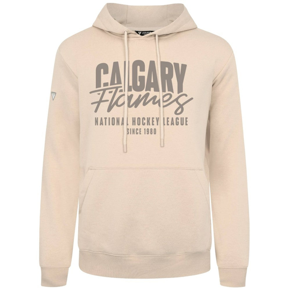 Calgary Flames Levelwear Podium Response Pullover Hoodie - Khaki | NHL on sale